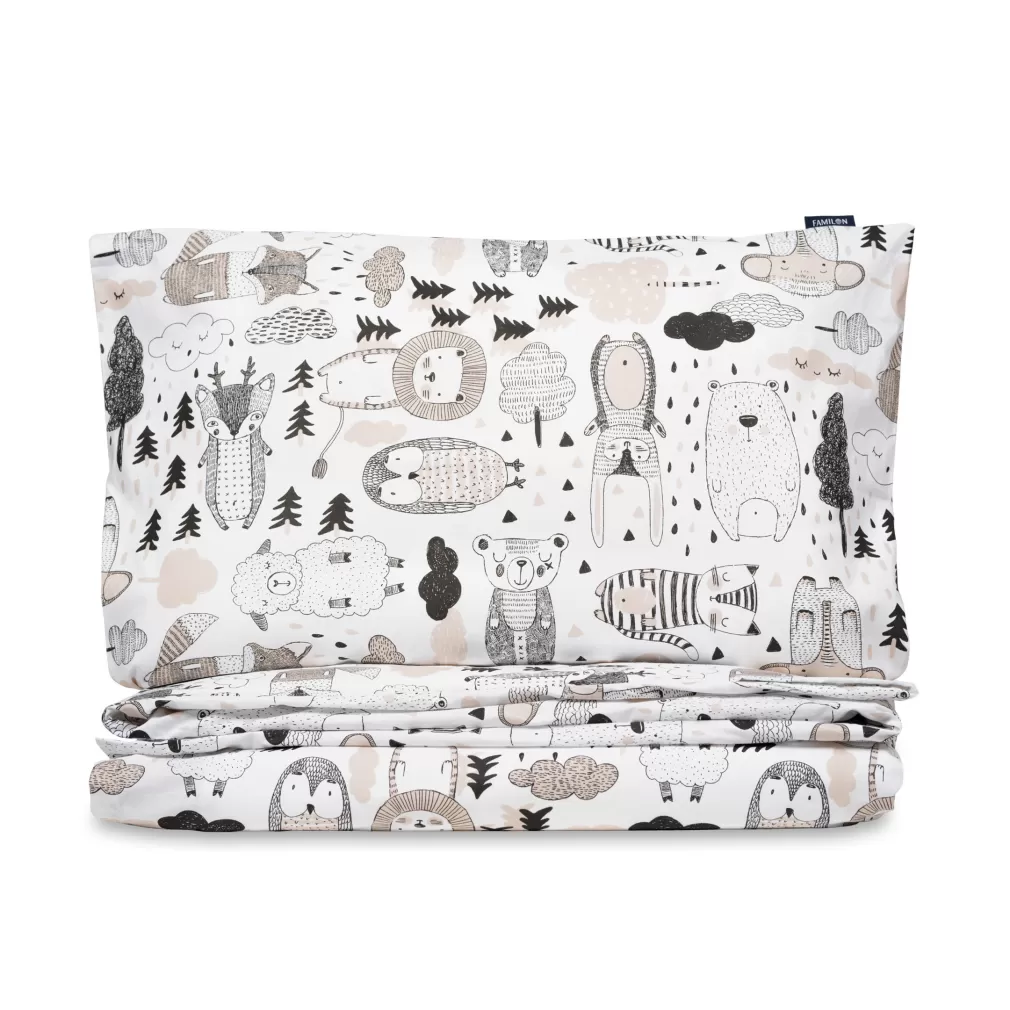 Kaverit Organic kids duvet cover set